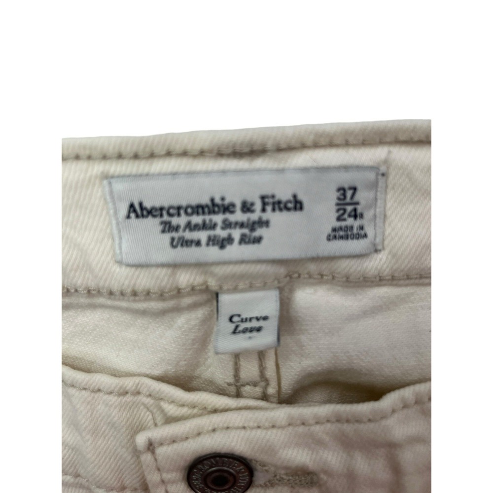 Abercrombie & Fitch Women's Plus Size 24 The Ankle Straight Ultra High Jeans - Picture 7 of 16
